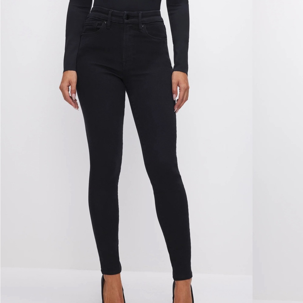 Good American high rise black always fit skinny jean